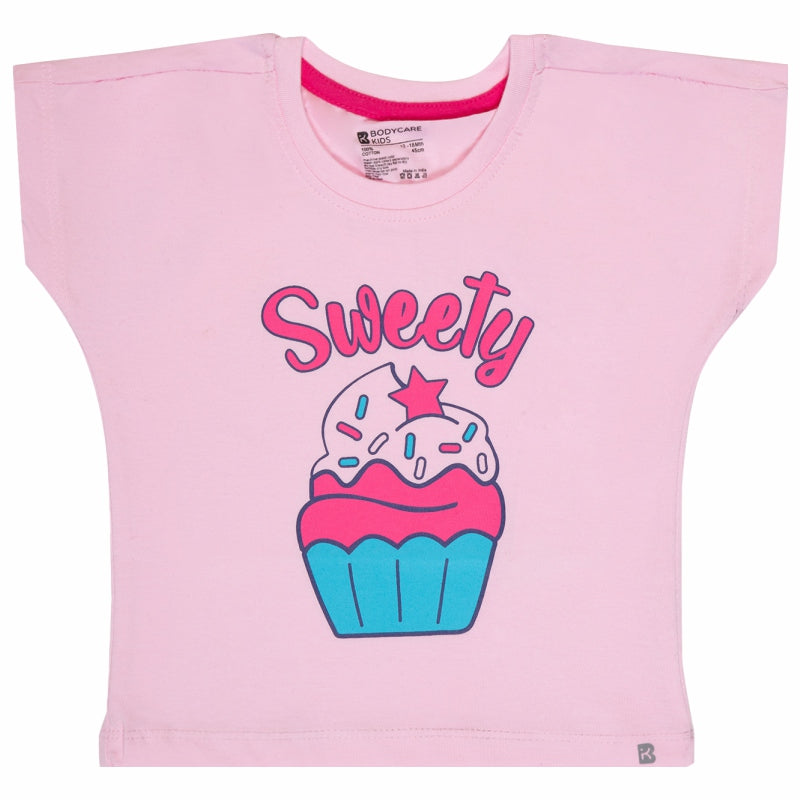 Bodycare Girls Round Neck Half Sleeves Tshirt Pack Of 2