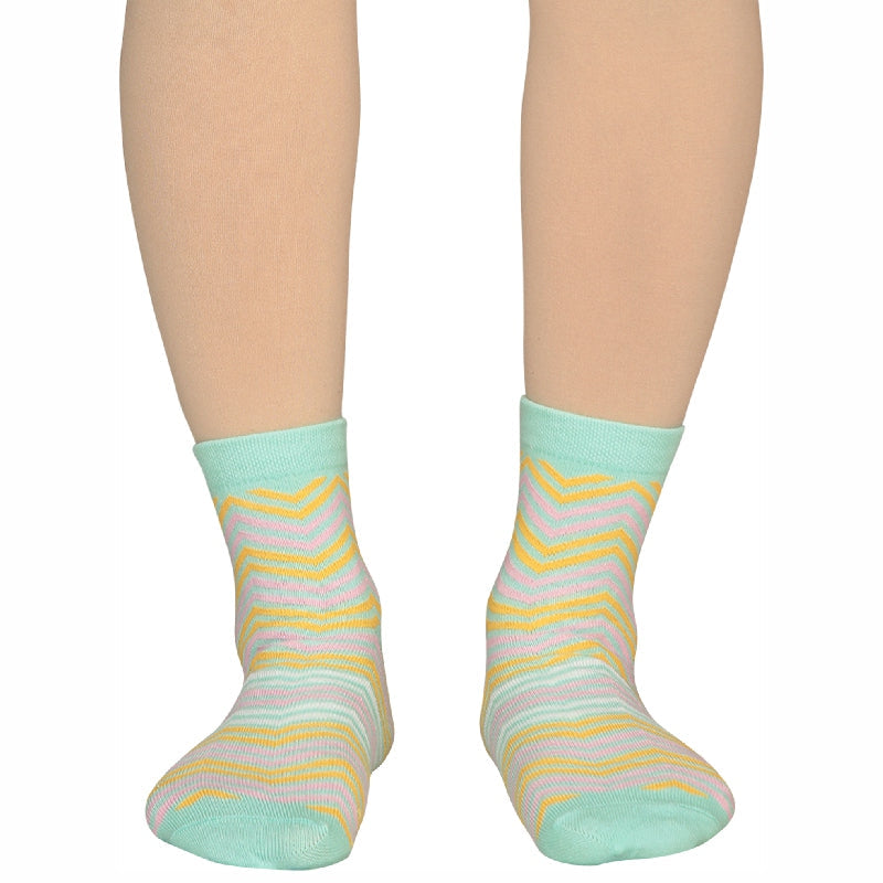 Bodycare Womens Mid Calf Printed Socks Pack Of 2