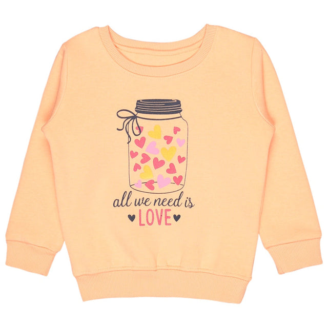 Baby Girls Sweatshirt Round Neck Full Sleeves - Bodycare
