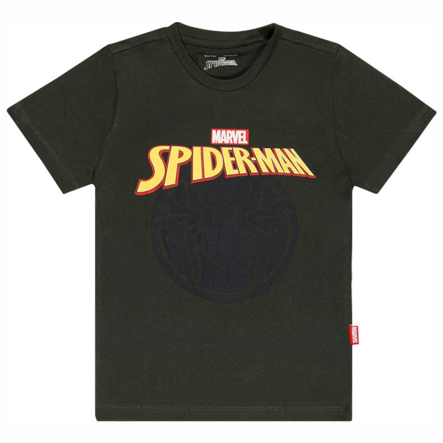 Boys Spiderman Printed Round Neck Half Sleeve T-Shirt for Casual Wear, Easy Movement and Everyday Dressing - Pack of 1