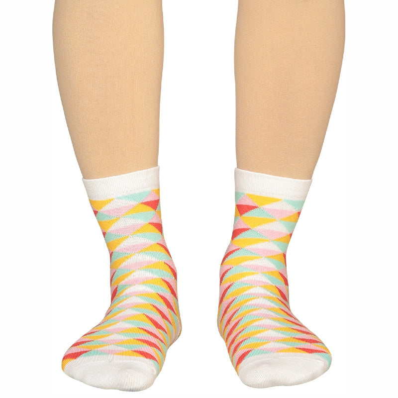 Bodycare Womens Mid Calf Printed Socks Pack Of 2