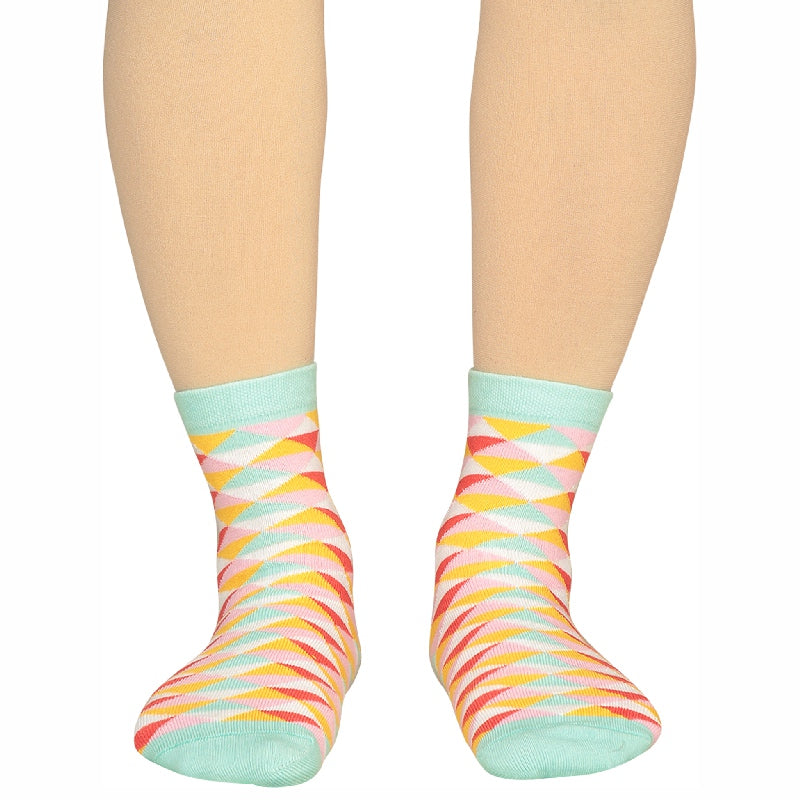 Bodycare Womens Mid Calf Printed Socks Pack Of 2