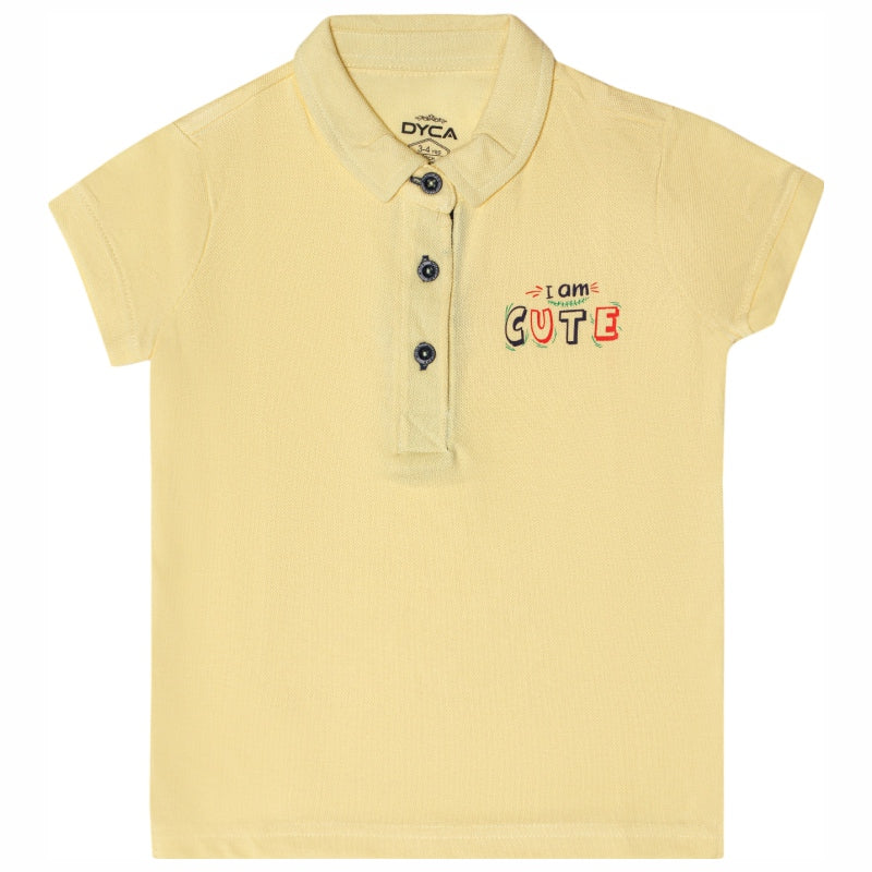 DYCA Girls Polo Neck Half Sleeves T-Shirt