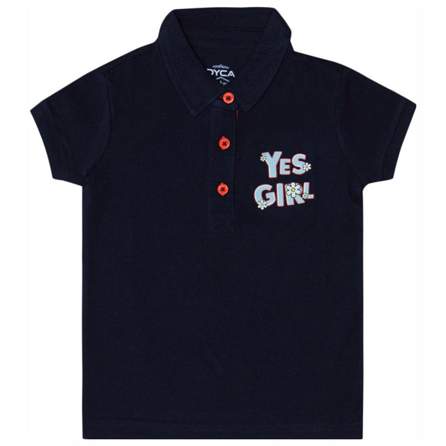 Girls T-Shirt Polo Neck Half Sleeves - Bodycare