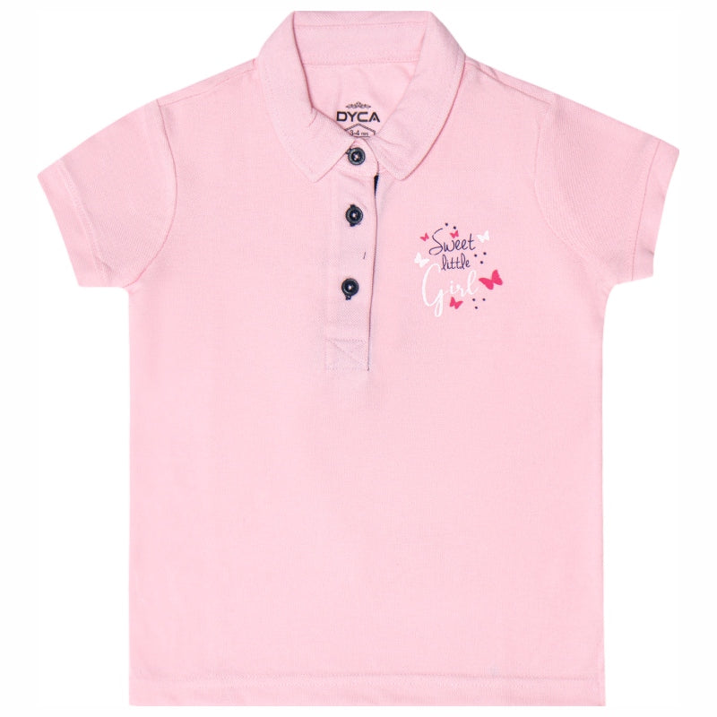 DYCA Girls Polo Neck Half Sleeves T-Shirt