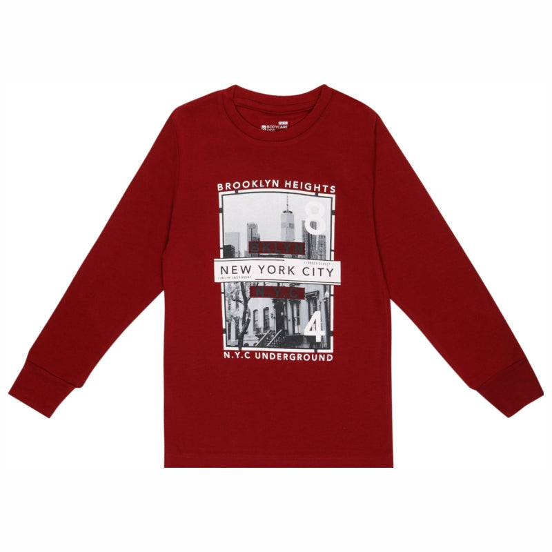 Bodycare Boys Round Neck Full Sleeves Solid Tshirt