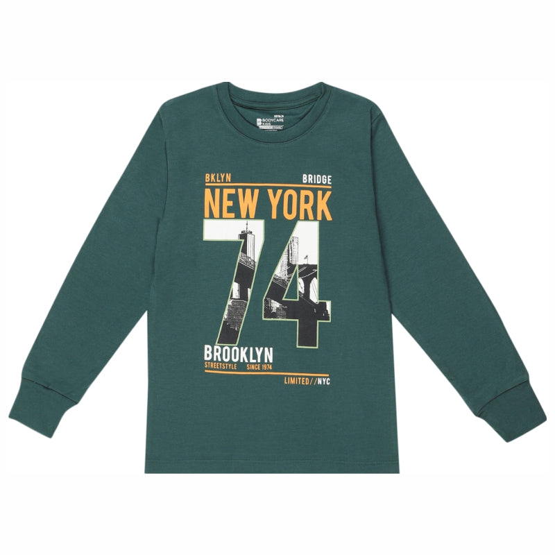 Bodycare Boys Round Neck Full Sleeves Solid Tshirt