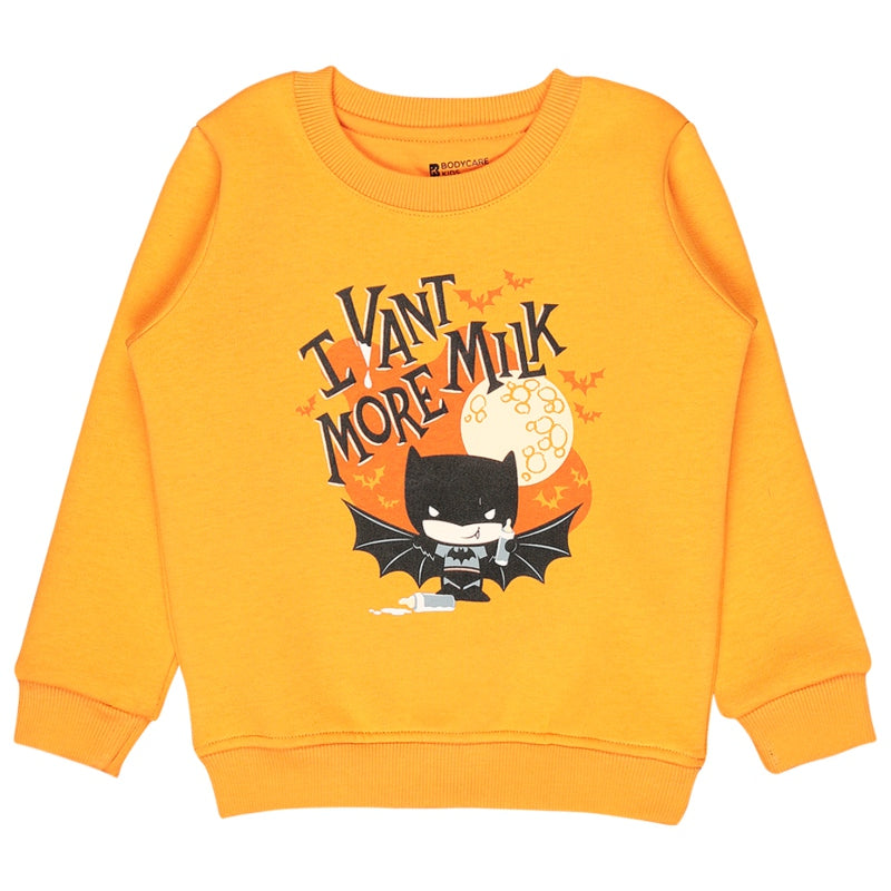 Bodycare Boys Fleece Round Neck Full Sleeves Printed Sweat Shirt