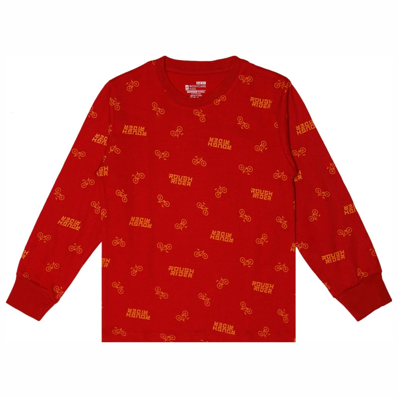 Boys Printed Round Neck Full Sleeve T-Shirt for Comfortable Casual Wear, Easy Coverage and Regular Wardrobe Use - Pack of 1