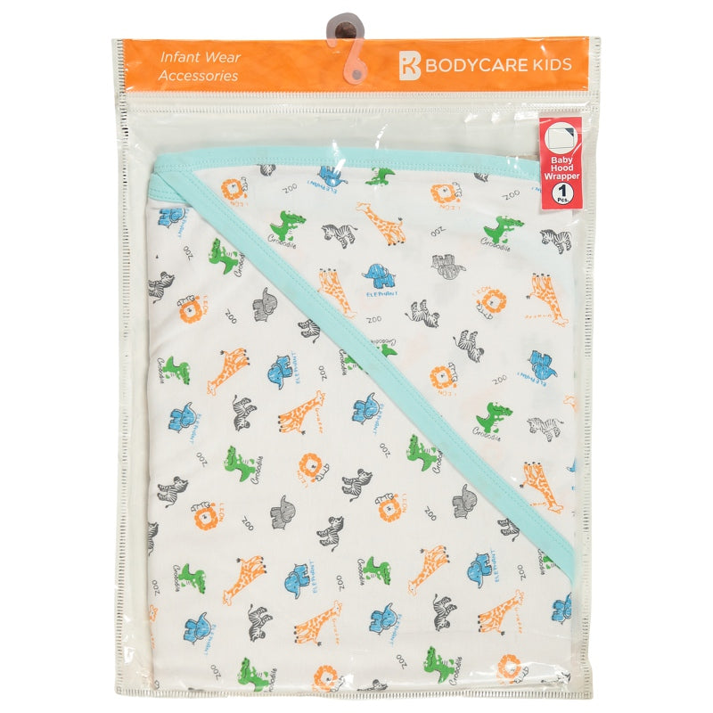 Bodycare Unisex Baby Printed Hooded Wrapper
