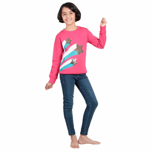 Girls Sweatshirt Round Neck Full Sleeves - Bodycare
