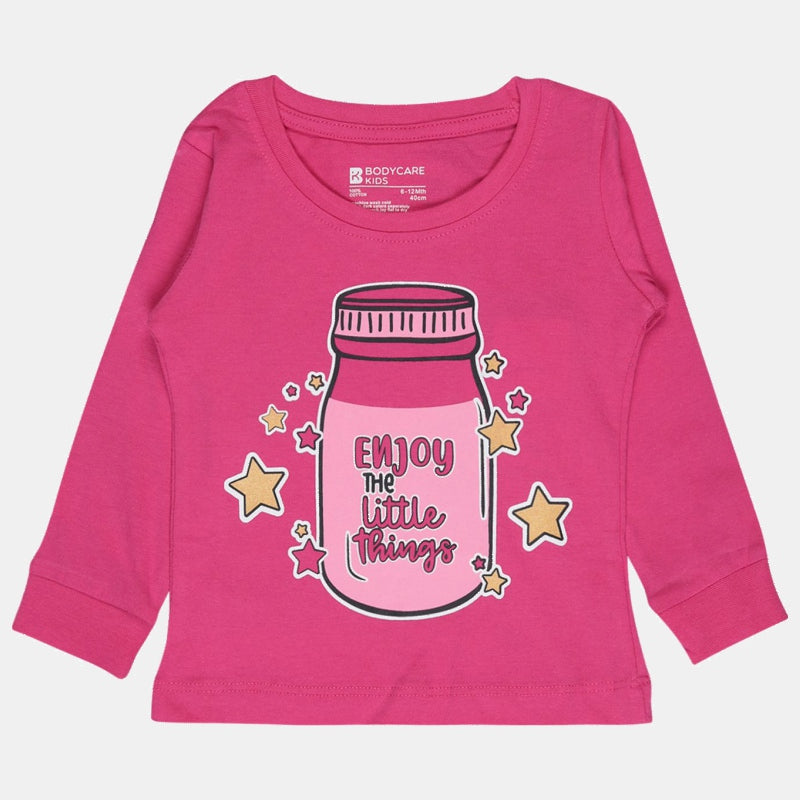 Baby Girls T-Shirt Round Neck Full Sleeves Pack of 1 - Bodycare
