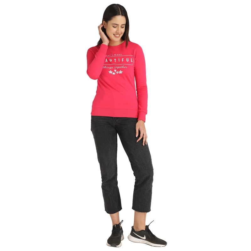 DYCA Women Cotton Cotton Full Sleeves Sweatshirt