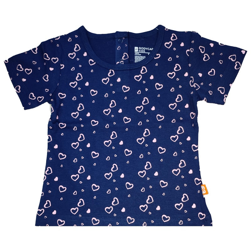 Baby Girls Cotton T-Shirt Round Neck Half Sleeves Pack of 1 - Bodycare