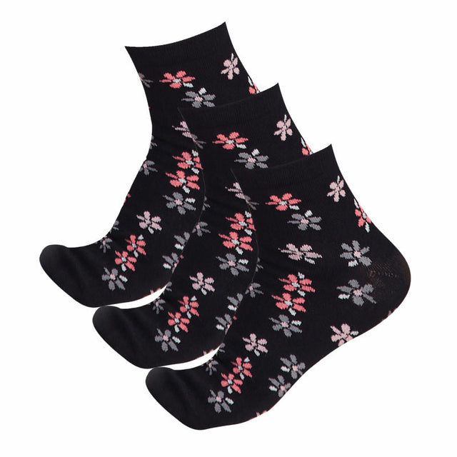 Women Cotton Spandex Socks Stretch Pack of 3 - Bodycare