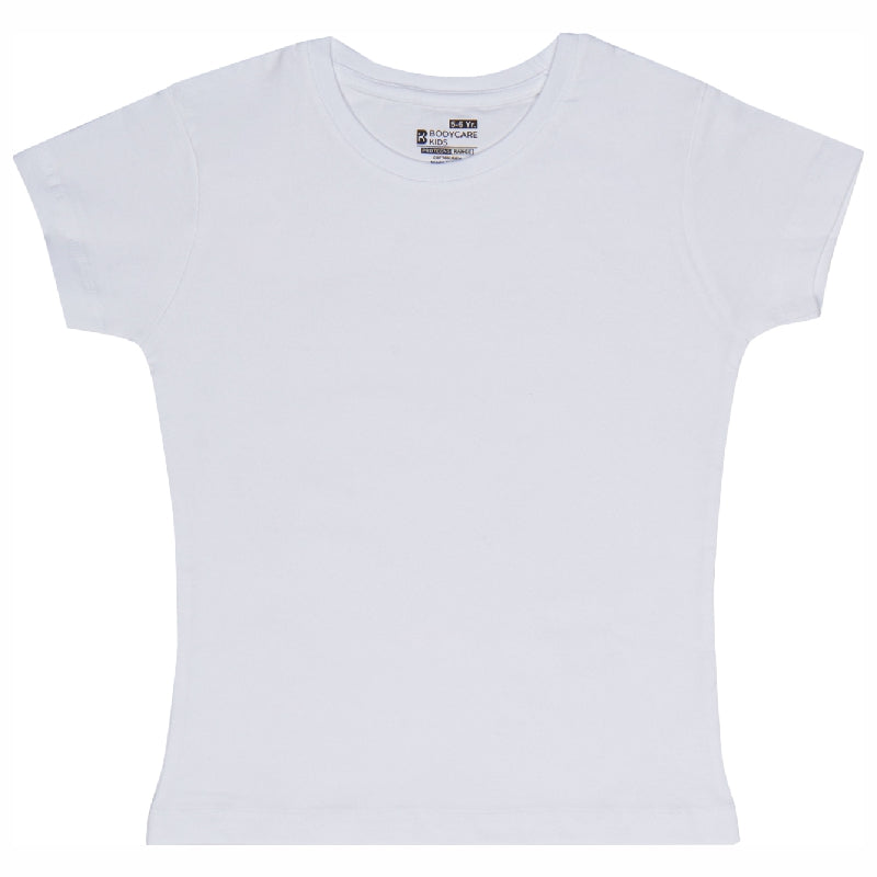 Bodycare Girls Round Neck Half Sleeves Solid Tshirt
