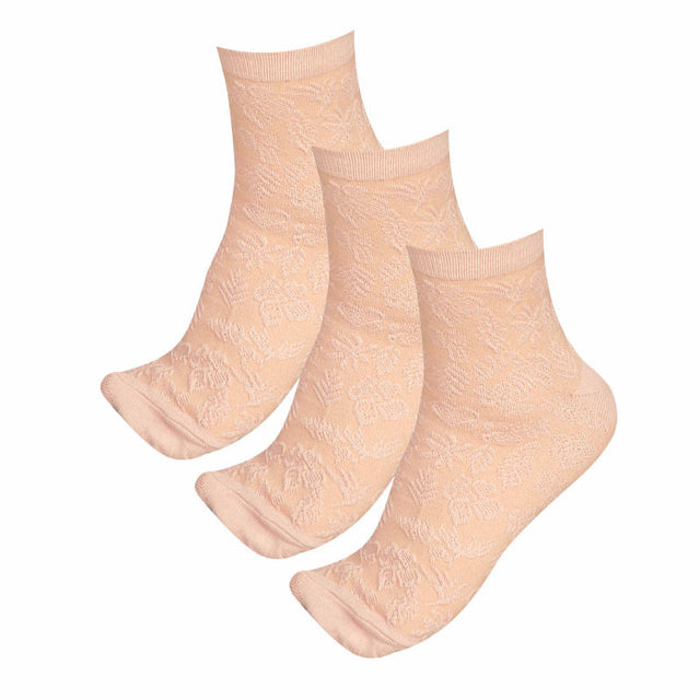 Women Cotton Spandex Socks Stretch Pack of 3 - Bodycare