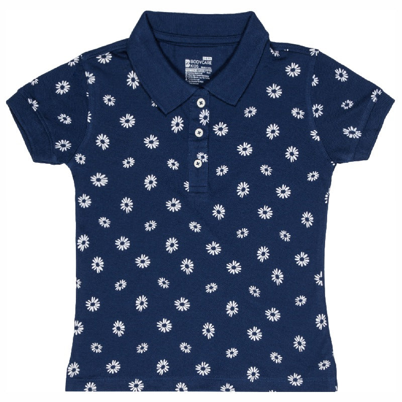 Bodycare Girls Polo Collar Half Sleeves Printed Tshirt