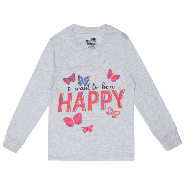 Girls Solid Round Neck Full Sleeve T-Shirt for Casual Wear, Comfortable Coverage and Everyday Wardrobe Use - Pack of 1