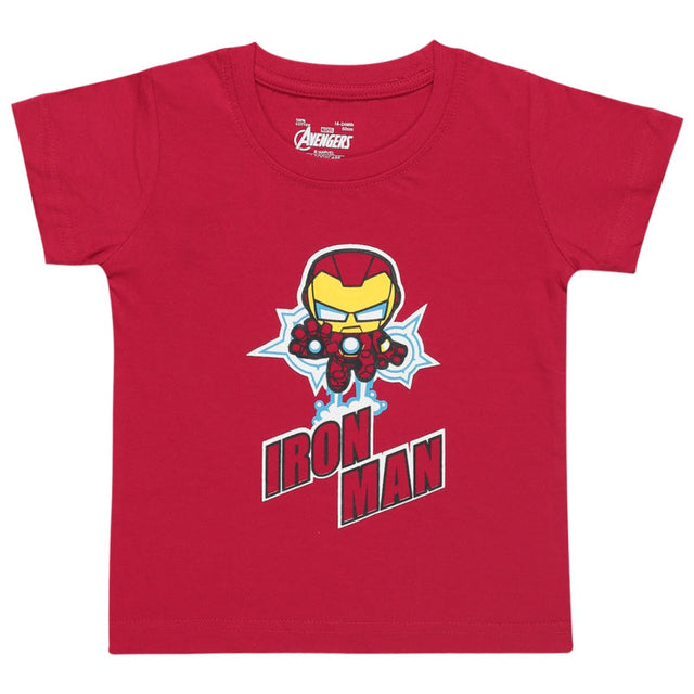 Baby Boys Avengers Cotton T-Shirt Round Neck Half Sleeves Pack of 1 - Bodycare