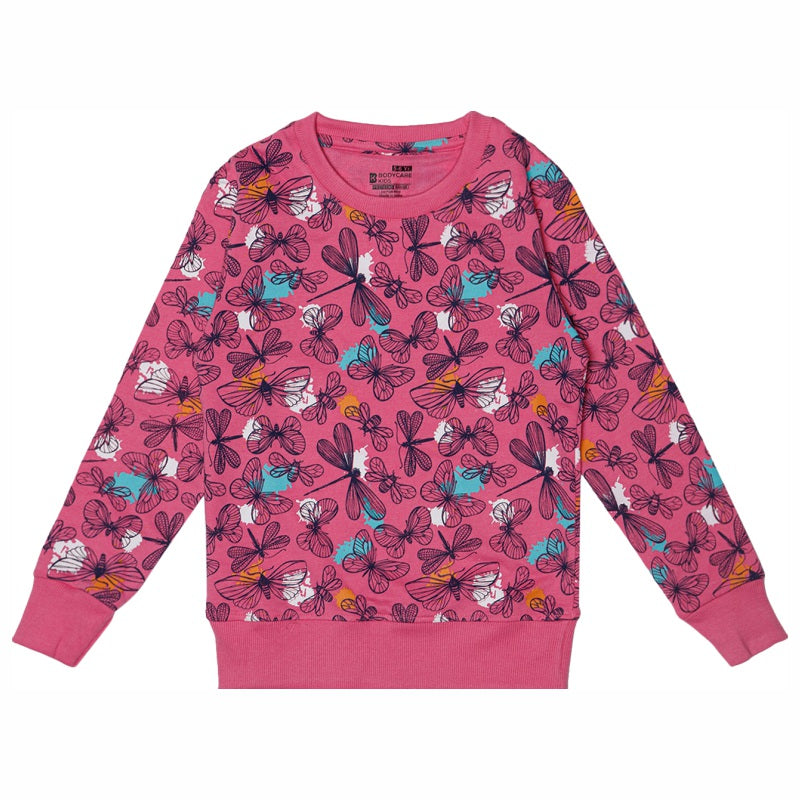 Bodycare Girls Round Neck Full Sleeves Printed Sweat Shirt