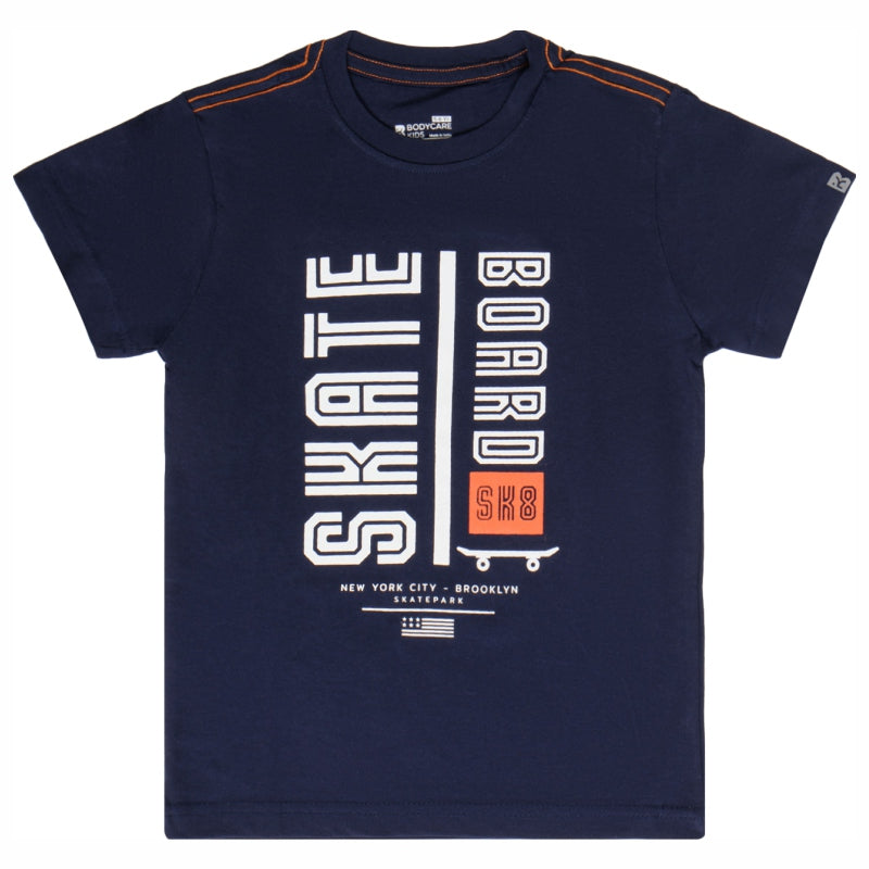 Bodycare Boys Round Neck Half Sleeves Printed Tshirt