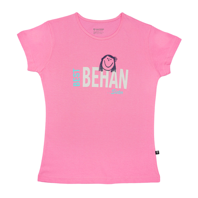 Girls 100% Cotton Round Neck Half Sleeves T-Shirt for Everyday Casual Wear and Regular Wardrobe Comfort