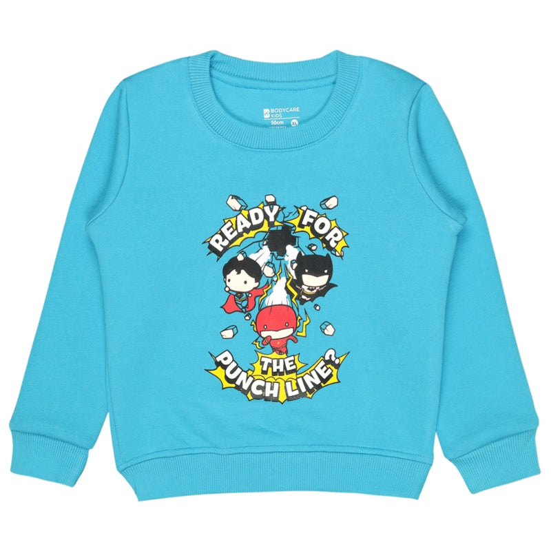 Bodycare Boys Fleece Round Neck Full Sleeves Printed Sweat Shirt