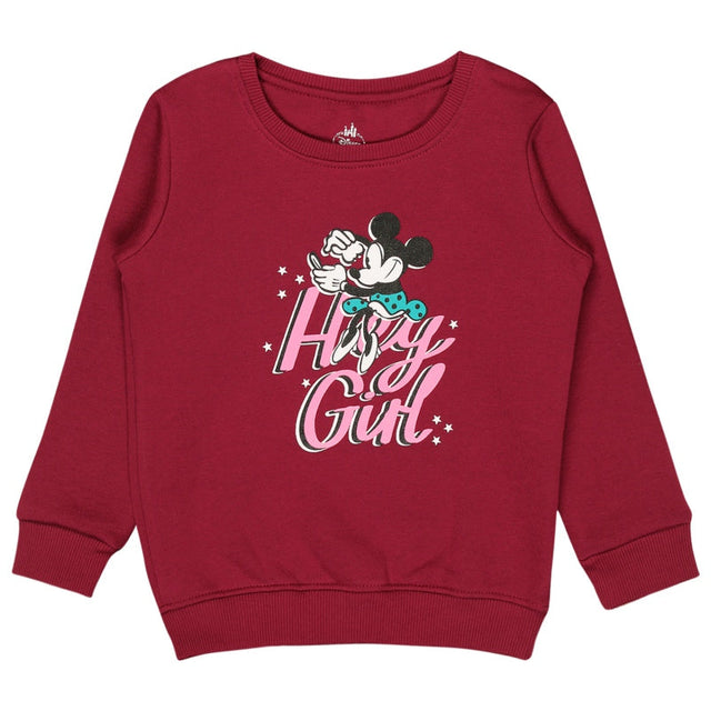 Baby Girls Minnie & Friends Sweatshirt Round Neck Full Sleeves - Bodycare