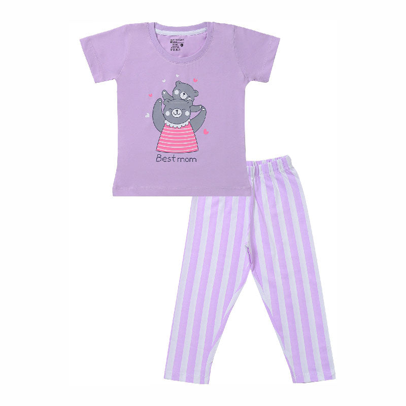 Bodycare Girls Tshirt & Pajami Night Suit Set