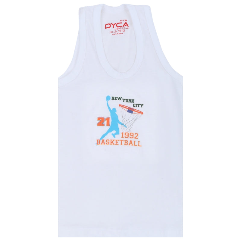 Boys Vest Round Neck Sleeveless Pack of 4 - Bodycare