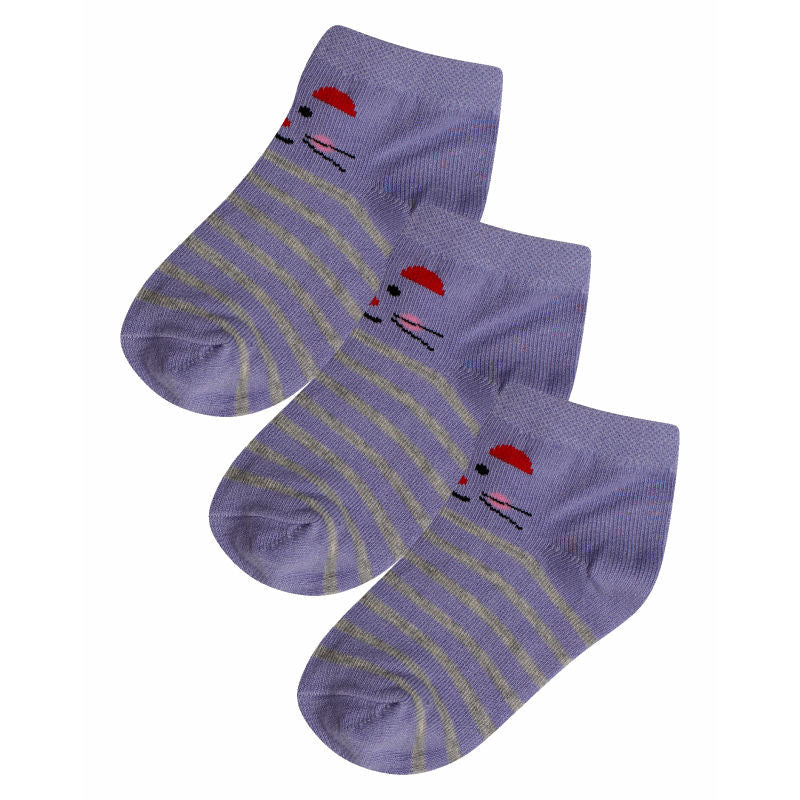 Bodycare Girls Printed Socks Pack Of 3
