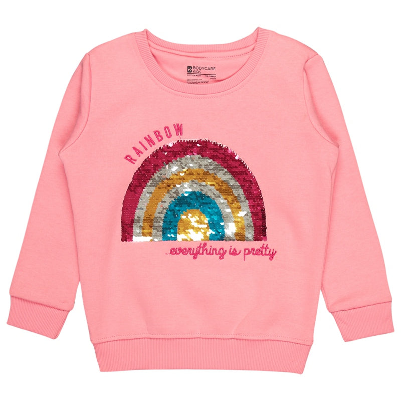 Bodycare Girls Fleece Round Neck Full Sleeves Sweat Shirt
