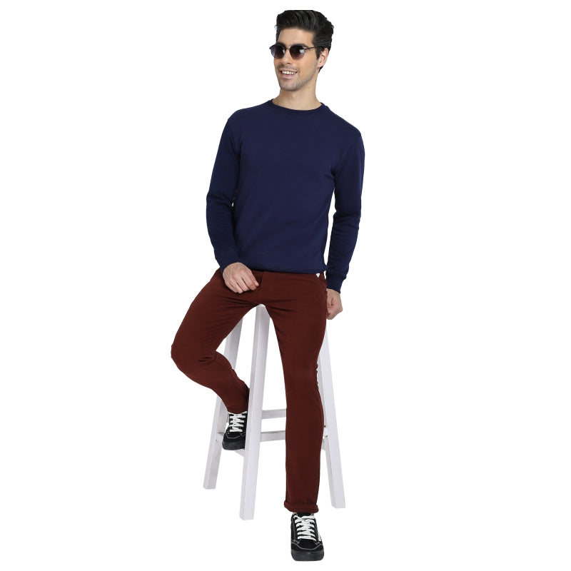 DYCA Men Fleece Sweat Shirt Round Neck Full Sleeves