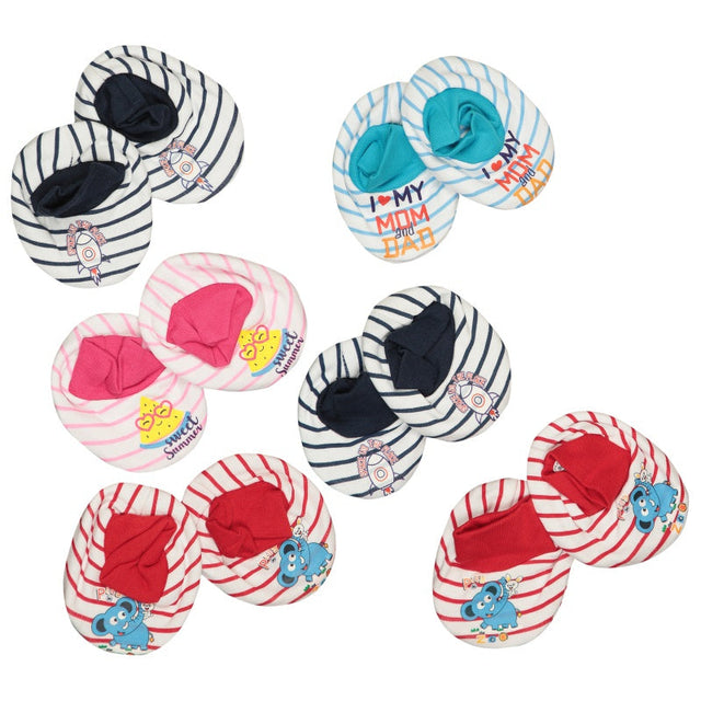Unisex Baby Booties Pack of 6 - Bodycare
