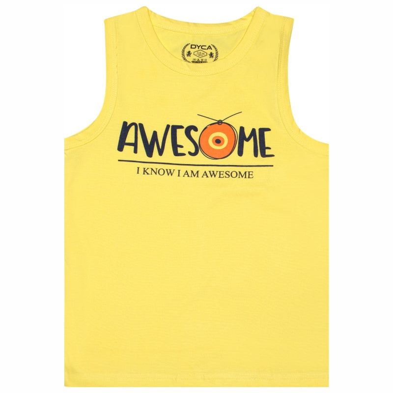 DYCA Boys Round Neck Sleeveless Tshirt