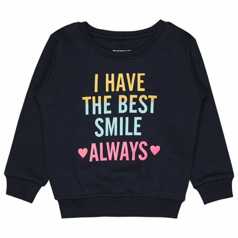 Bodycare Girls Fleece Round Neck Full Sleeves Sweat Shirt