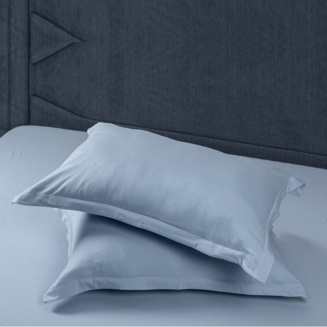 Single Cotton Fitted Bedsheet Solid Arabic Blue - Bodycare