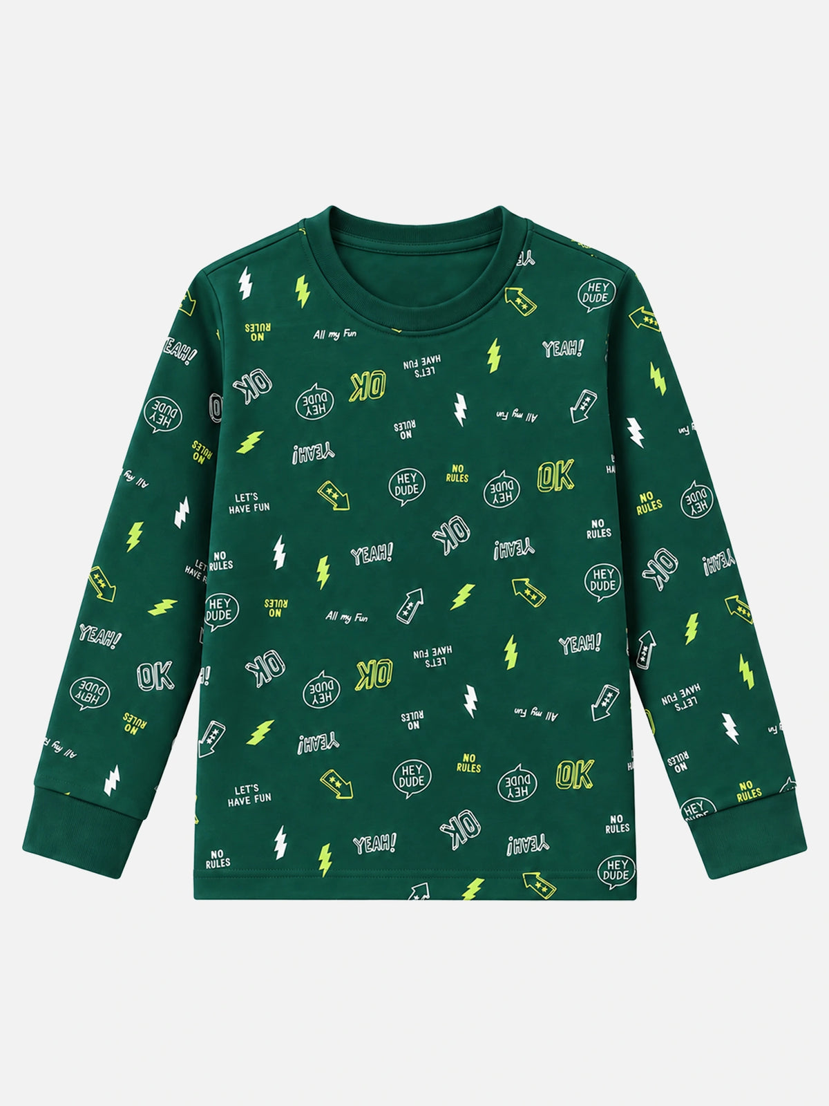 Boys Printed Round Neck Full Sleeve T-Shirt for Casual Wear, Comfortable Coverage and Everyday Wardrobe Use - Pack of 1