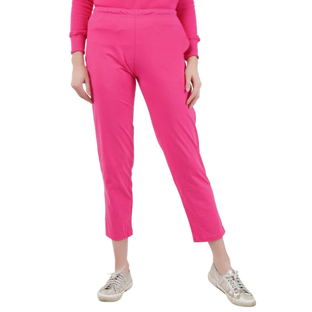 Women 100% Cotton Track Pant Side Pockets - Bodycare