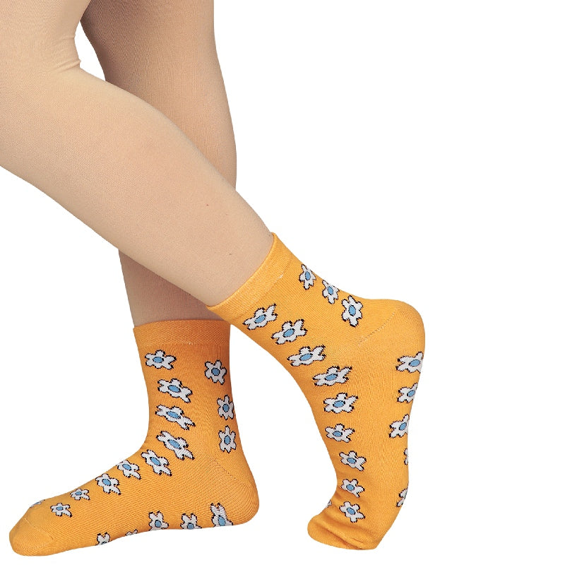 Bodycare Womens Mid Calf Printed Socks Pack Of 2