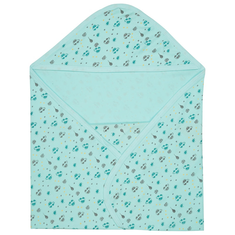 Bodycare Unisex Baby Printed Hooded Wrapper