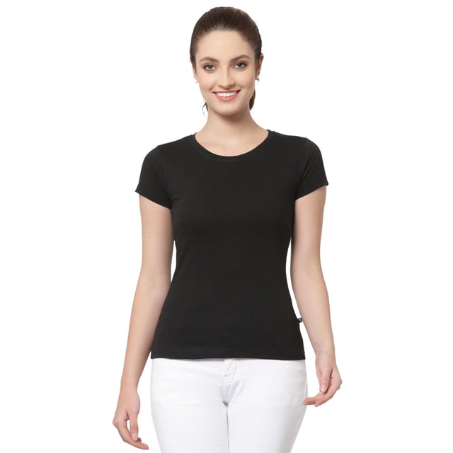 Women T-Shirt Round Neck Half Sleeves - Bodycare