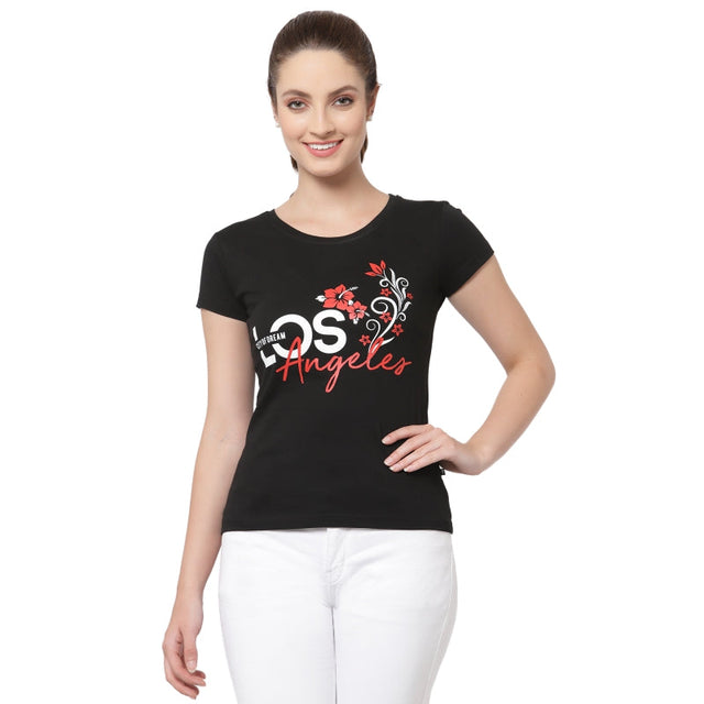 Women T-Shirt Round Neck Half Sleeves - Bodycare