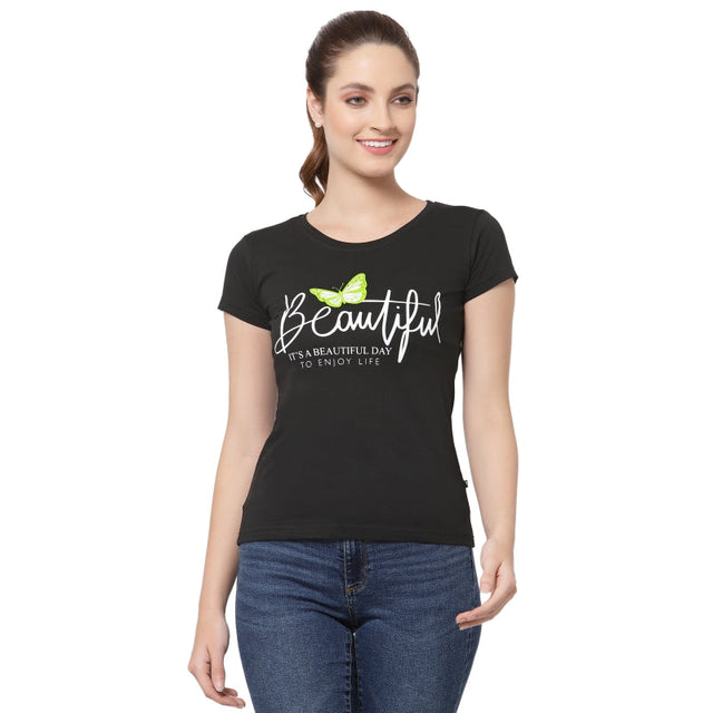 Women T-Shirt Round Neck Half Sleeves - Bodycare