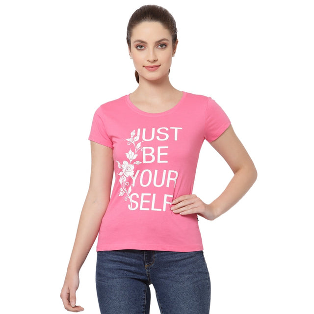Women T-Shirt Round Neck Half Sleeves - Bodycare