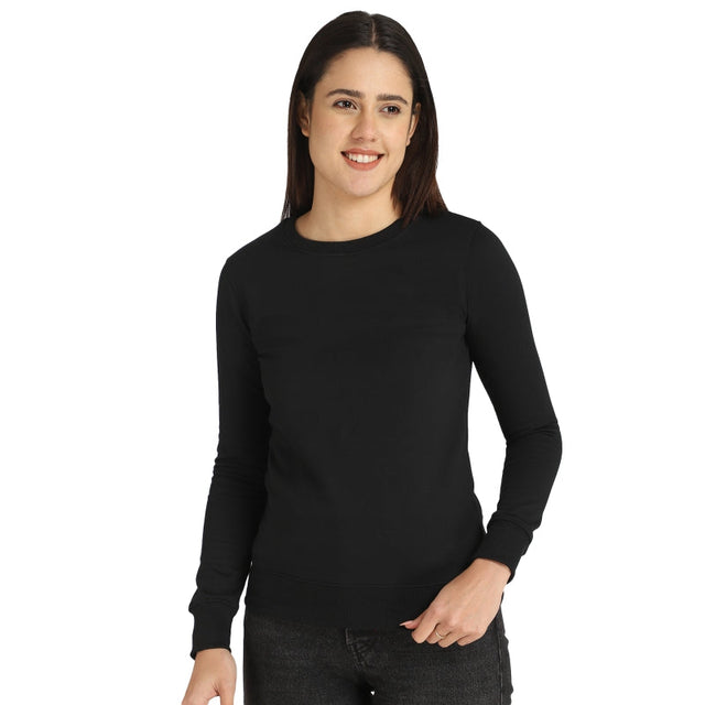 Women Sweatshirt Round Neck Full Sleeves - Bodycare