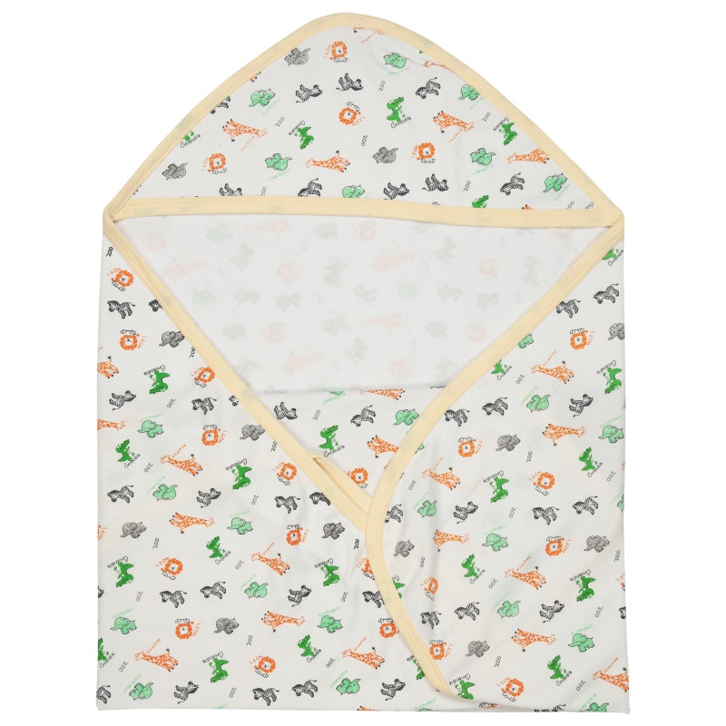 Bodycare Unisex Baby Printed Hooded Wrapper