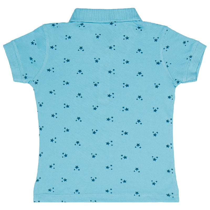 Bodycare Girls Polo Collar Half Sleeves Printed Tshirt