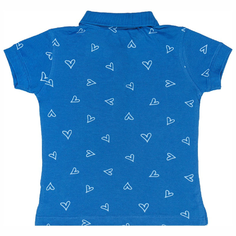 Bodycare Girls Polo Collar Half Sleeves Printed Tshirt